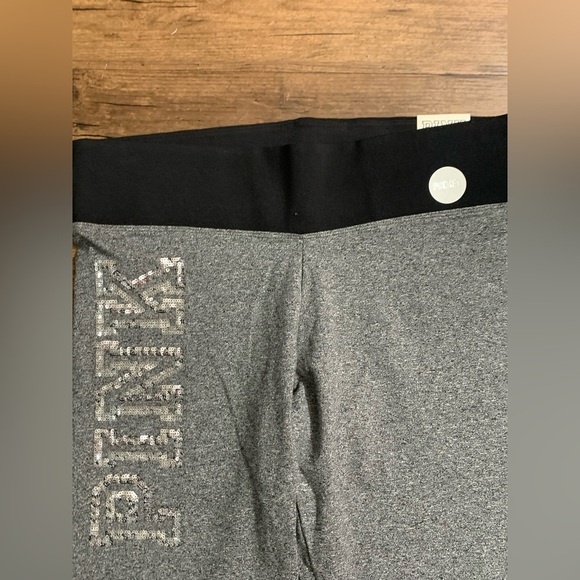 NEW PINK VS YOGA BLING LEGGINGS LARGE NWT - Picture 3 of 6